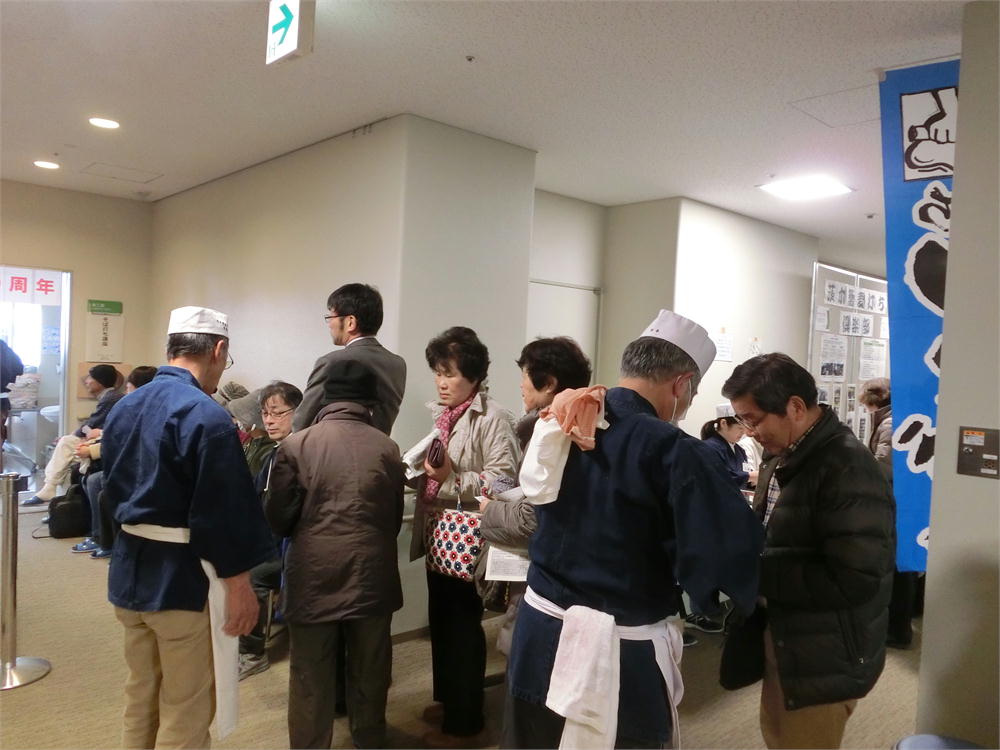 おもてなし　そば好きのお客様を誘導